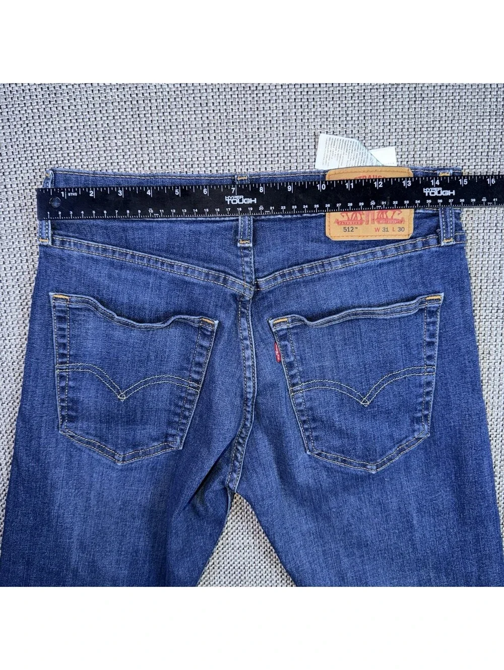 Levis 512 Jeans Mens 31x30 Blue Straight Leg Slim Fit Dark Wash